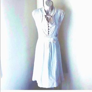 Hanii Y Eyelet and beading ornate sleeveless  dress